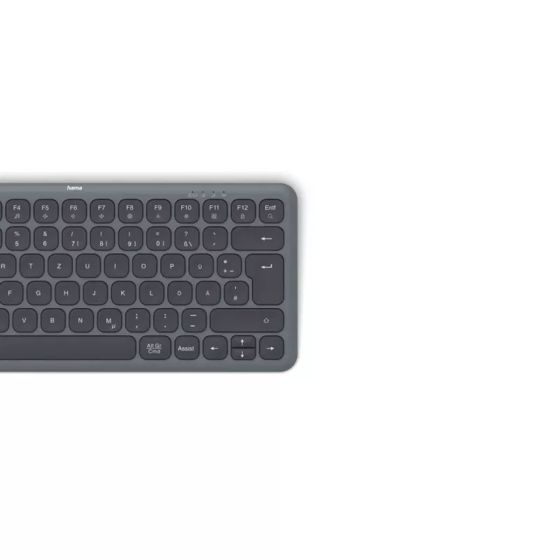 Hama WK-500 belaidė klaviatūra RF + Bluetooth QWERTZ vokiška juoda, tamsiai pilka