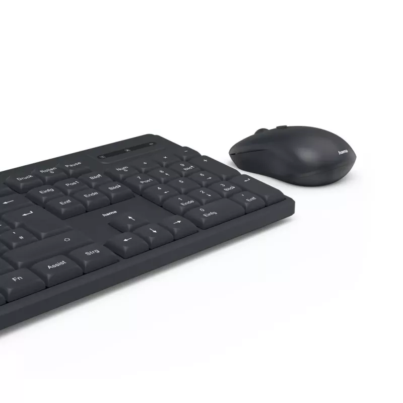 Hama WKM-200 belaidis klaviatūros ir pelės rinkinys, RF, QWERTZ, juoda