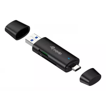 Kortelių skaitytuvas Equip 245462 USB 3.2 Gen 1 Type-A / Type-C juodas