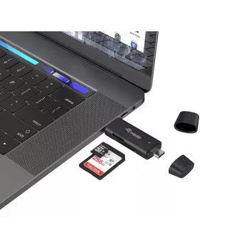 Kortelių skaitytuvas Equip 245462 USB 3.2 Gen 1 Type-A / Type-C juodas