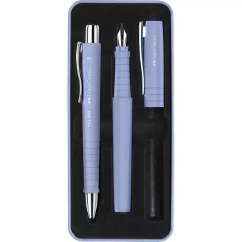 Rinkinys Faber-Castell Poly Ball Set Purple 3 vnt. – tušinukas ir plunksninis rašiklis