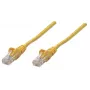 Intellinet tinklo jungiamasis kabelis, Cat5e, 1 m, geltonas, CCA, U/UTP, PVC, RJ45, auksuoti kontaktai, apsaugotas nuo užkliuvimo, su gaubtuku, viso gyvenimo garantija