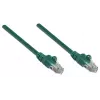 Intellinet tinklo jungiamasis kabelis, Cat5e, 1 m, žalias, CCA, U/UTP, PVC, RJ45, auksuoti kontaktai, su apsauginiu gaubteliu, su įvore, viso gyvenimo garantija