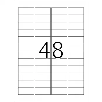 Lipnių etikečių HERMA Premium A4 48,3x16,9 mm balto matinio popieriaus 12800 vnt.