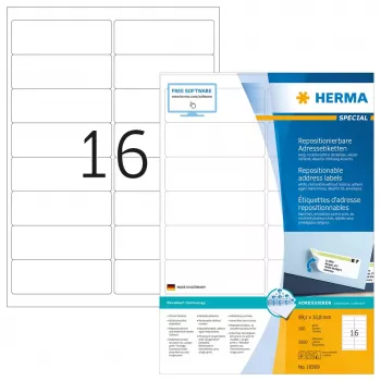 Perklijuojamos adresų etiketės HERMA 99,1x33,8 mm
