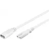 Prailginimo laidas C7/C8 Goobay 2m Baltas