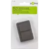 GOOBAY 95349 atminties kortelių laikymo dėžutė, 4 kortelėms, SD/MicroSD/MMC, pilka permatoma plastikinė
