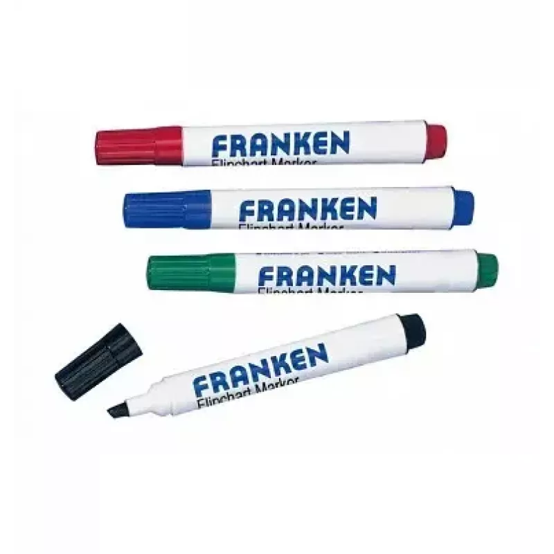 Marker Franken Z2203 4 vnt. juoda, mėlyna, žalia, raudona