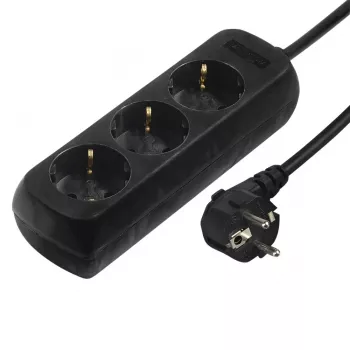 Hama 00108843 apsauginis nuo viršįtampių filtras, juodas, 3 AC lizdai, 230 V, 5 m