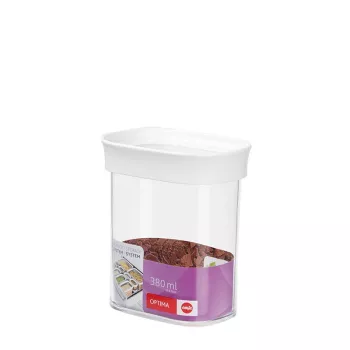 EMSA 513555 maisto laikymo indas stačiakampis 0,38 l skaidrus, baltas