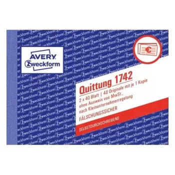 Apskaitos formų knygelė A6 Avery 1742