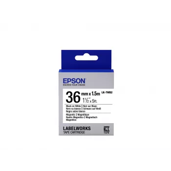 Epson LK-7WB2 magnetinė etikečių kasetė juoda/balta 36 mm (1,5 m)