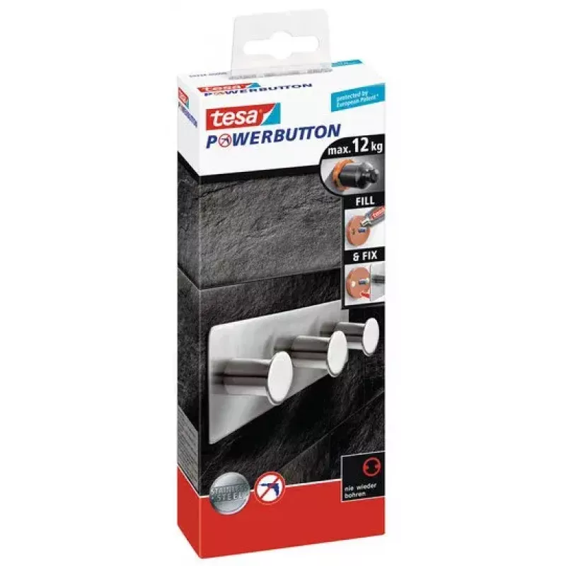 Rankšluosčių kabliukas TESA Powerbutton Indoor 59334