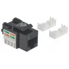 Intellinet Keystone Jack, Cat6, UTP, Punch-down, Juodas, Plokščias