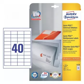 Lipnūs etikečių lapai stačiakampiai AVERY 6126