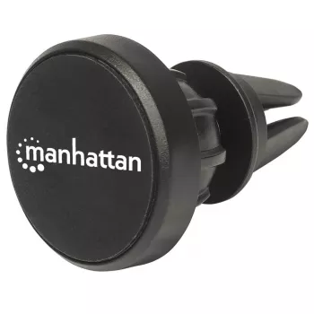 Manhattan magnetinis laikiklis telefonui automobilio ventiliacijos grotelėms, reguliuojamas spaustukas, greitas tvirtinimas ir atleidimas, neslystanti pagalvėlė, juoda, viso naudojimo laiko garantija