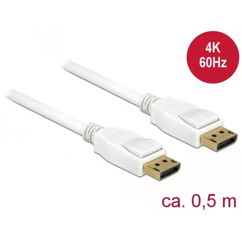 DeLOCK 85507 DisplayPort kabelis 0,5 m Baltas