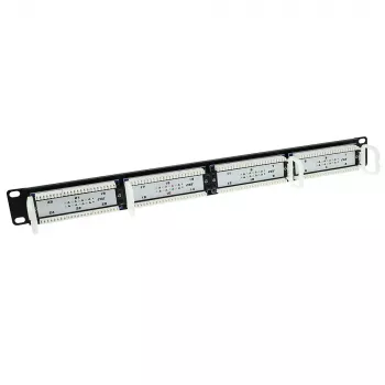 Patch Panel 24 prievadų neekranuotas 45° ACT P24AK1