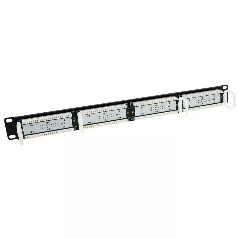 Patch Panel 24 prievadų neekranuotas 45° ACT P24AK1