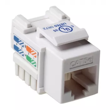 Keystone Jack ACT CAT5E neekranuotas užspaudžiamas baltas TD5015
