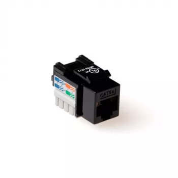 Keystone lizdas ACT CAT6 neekranuotas užspaudžiamas juodas TD6014