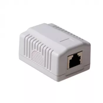 Paviršiuje montuojama ekranuota kištukinė dėžutė ACT FA5005 1× CAT5E lizdui, 39×29,5×54 mm