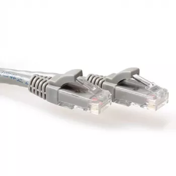 ACT Grey 30 metrų U/UTP CAT6 jungiamasis kabelis su apsauga nuo užkabinimo ir RJ45 jungtimis