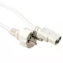 ACT Powercord maitinimo laidas CEE 7/7 (tiesus) - C13 dramblio kaulo spalvos 2,5 m