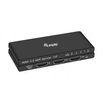 Equip Ultra Slim 2-Port HDMI 2.0 Skirstytuvas