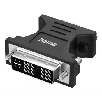 Vaizdo adapteris HAMA 00300090 DVI-I (vyriškas) į VGA (moterišką), juodas
