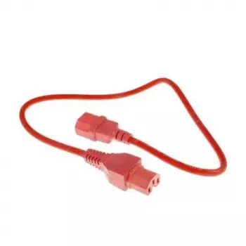 ACT Powercord C14 - C15 raudonas 0,6 m IEC C14 250V 10A