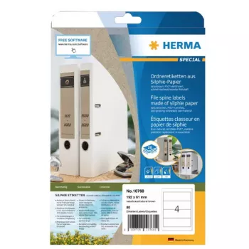 Lipnūs etiketės HERMA 10754 Permanent Brown stačiakampiai 240 vnt.