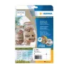 HERMA 10756 lipnūs etikečių lapai, stačiakampiai, nuolatiniai, rudi, 80 vnt.
