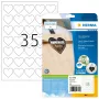 HERMA 10790 lipni etiketė širdelė balta matinė 350 vnt.