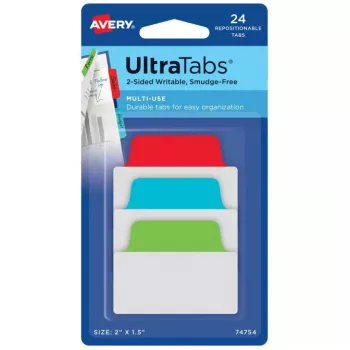 Blanko kortelės indeksavimui Avery Ultra Tabs 74754 Mėlyna Žalia Raudona