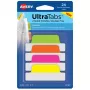 Tuščios skirtukų kortelės Avery Ultra Tabs neon žalia, oranžinė, rožinė, geltona 74767