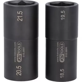 KS Tools 515.0895 veržliarakčių komplektas 1/2 colio pavara, 2 antgaliai