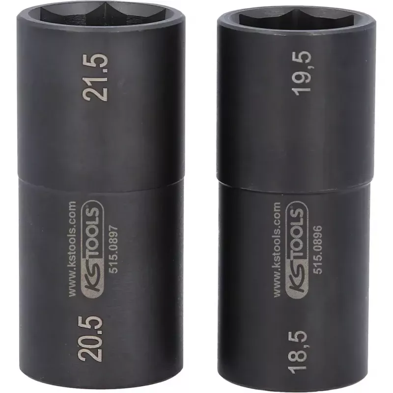 KS Tools 515.0895 veržliarakčių komplektas 1/2 colio pavara, 2 antgaliai