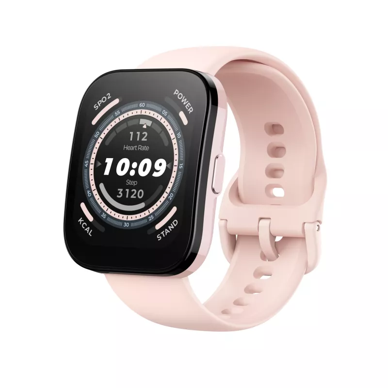 Amazfit Bip 5 4,85 cm (1,91 colio) TFT 45,9 mm Skaitmeninis 320 x 380 pikselių Liečiamas ekranas Rožinis GPS (palydovas)