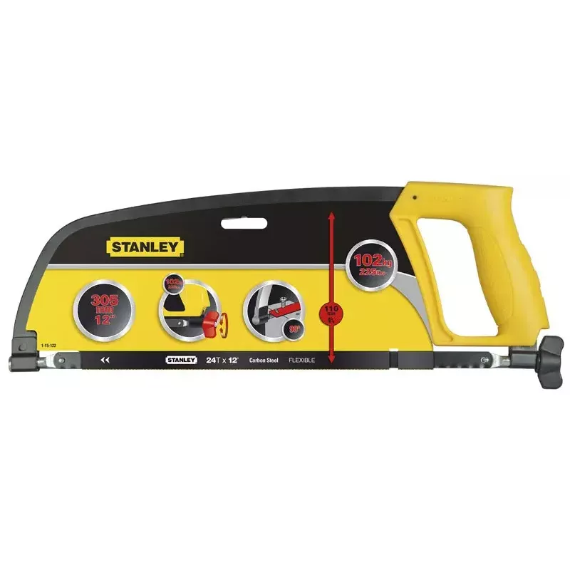 Pjūklas metalo Stanley Enclosed Grip 30 cm geltonas 1-15-122