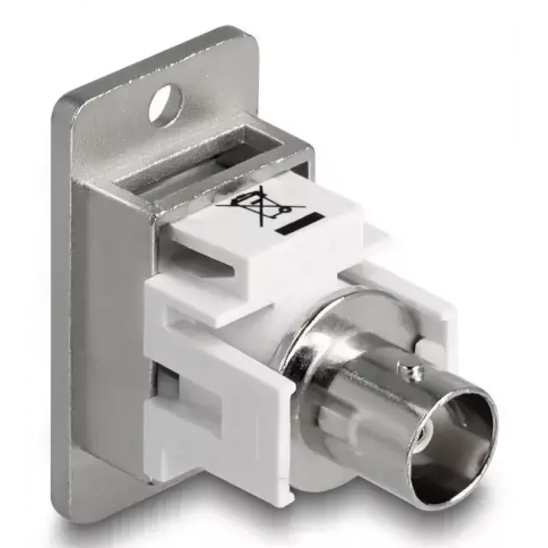 DeLOCK 90880 BNC lizdas skydinis sidabrinis baltas 50 Ω