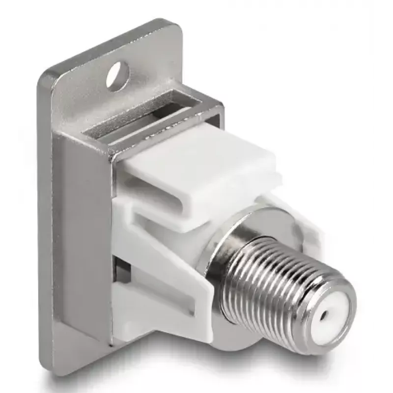 DeLOCK 90881 Kištukinis lizdas IEC F sidabrinis baltas 75 Ω