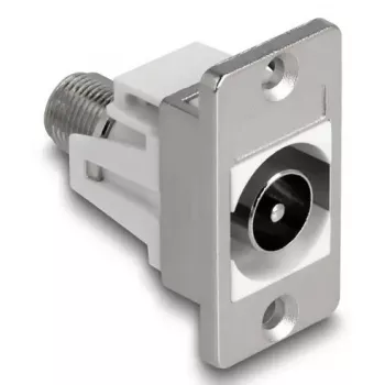 DeLOCK 90881 Kištukinis lizdas IEC F sidabrinis baltas 75 Ω