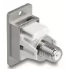 DeLOCK 90882 Kištukinis lizdas IEC F sidabrinis baltas 75 Ω