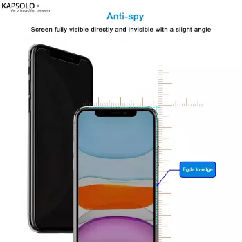 Apsauginis stiklas KAPSOLO Privacy Tempered Glass iPhone X
