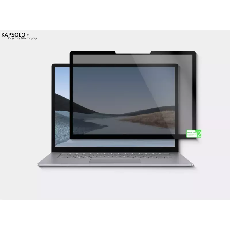 Privatumo magnetinis ekrano apsauginis stiklas Kapsolo Apple MacBook Pro 16 inch Retina (2019) — 9H kietumas, 50 % šviesos pralaidumas, 30° privatumo kampas, 40,6 cm