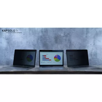 Privatumo magnetinis ekrano apsauginis stiklas Kapsolo Apple MacBook Pro 16 inch Retina (2019) — 9H kietumas, 50 % šviesos pralaidumas, 30° privatumo kampas, 40,6 cm