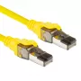 ACT Yellow 5 metrų SFTP CAT8 jungiamasis kabelis su RJ45 kištukais, apsauga nuo užkabinimo