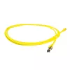 ACT Yellow 5 metrų SFTP CAT8 jungiamasis kabelis su RJ45 kištukais, apsauga nuo užkabinimo