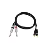 Garso kabelis Omnitronic 30225213 1,5 m 2x6,35 mm 2xRCA juodas
